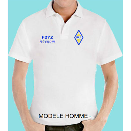 Polo à manches courtes, avec logo du REF brodé et possibilité de personnalisation