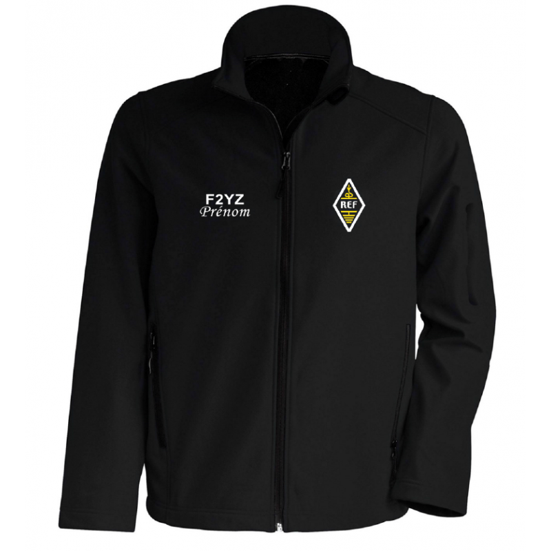 Veste coupe-vent avec logo du REF brodé et possibilité de personnalisation Veste coupe-vent avec logo du REF brodé et possibilité de personnalisation