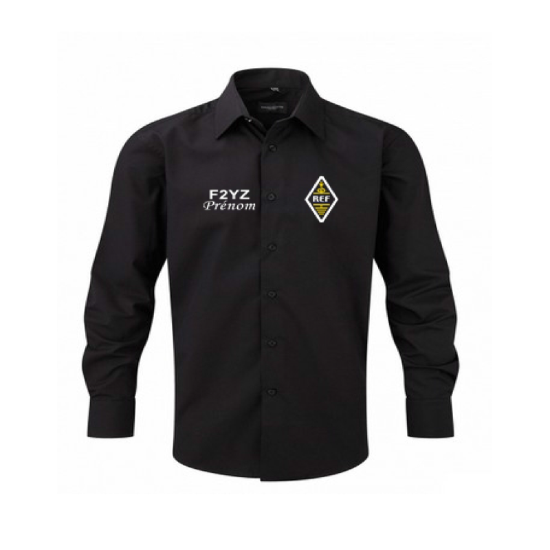 Chemise avec logo du REF brodé et possibilité de personnalisation Chemise avec logo du REF brodé et possibilité de personnalisation