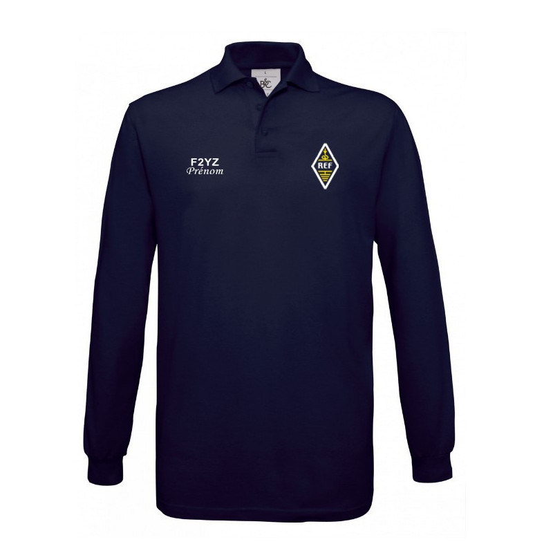 Polo manches longues avec logo du REF et possibilité de personnalisation Polo manches longues avec logo du REF et possibilité de personnalisation
