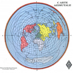 Carte azimutale (centrée sur la France)